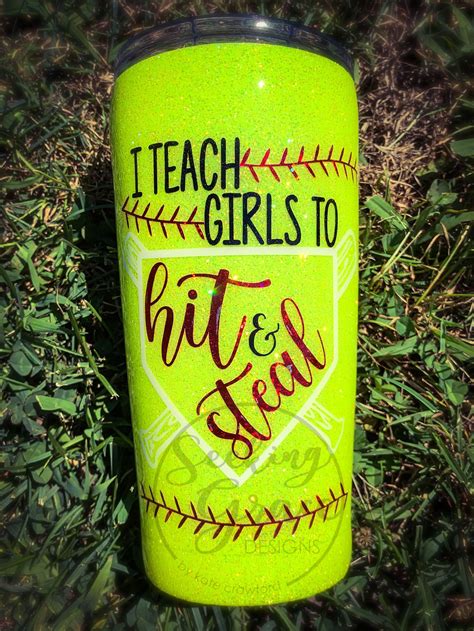 softball coach tumbler.